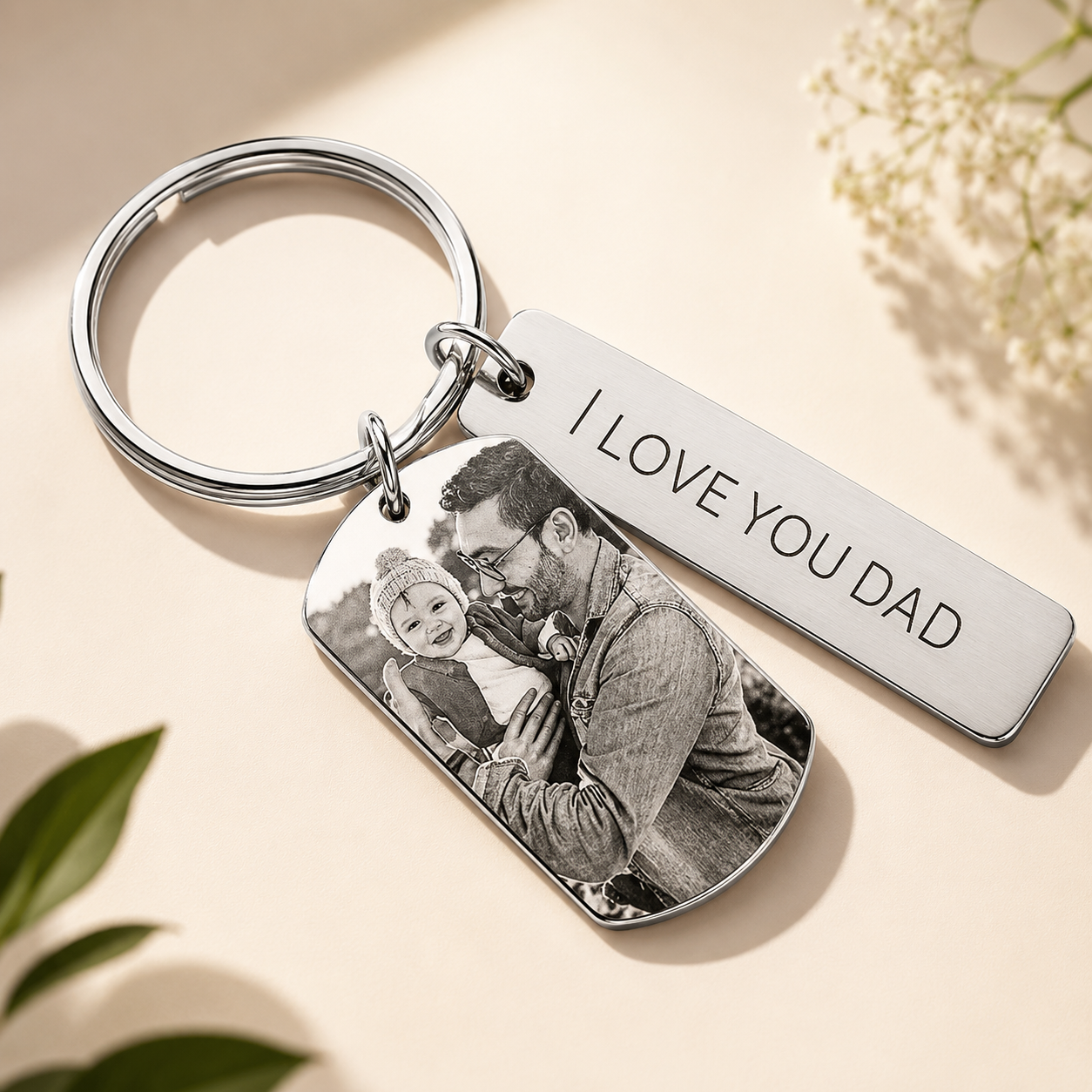 Personalized Photo Keychain for Couples