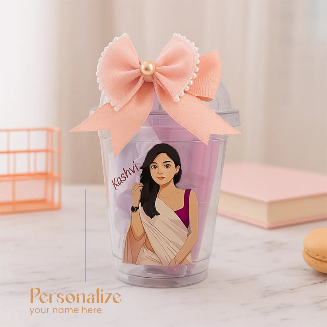 Personalized Makeup & Accessory Cup-Purple