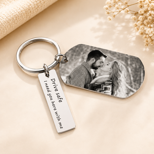 Personalized Photo Keychain for Couples