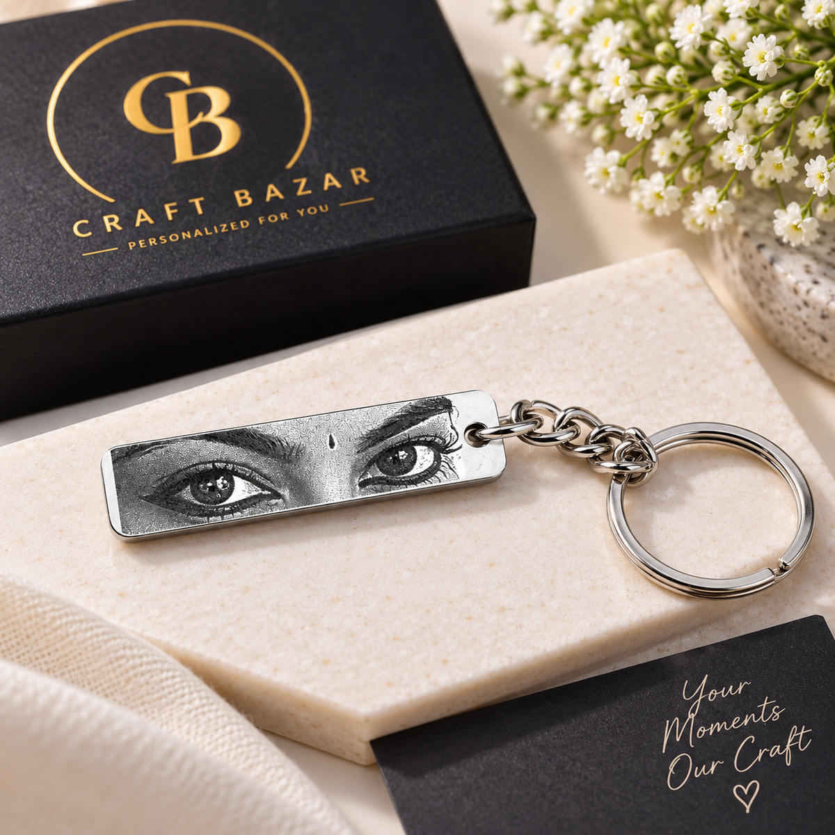 Eye Photo Key Chain