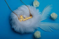 Crown Design Customized Name Pendant