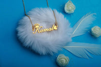 Crown & Heart Design Customized Name Pendant