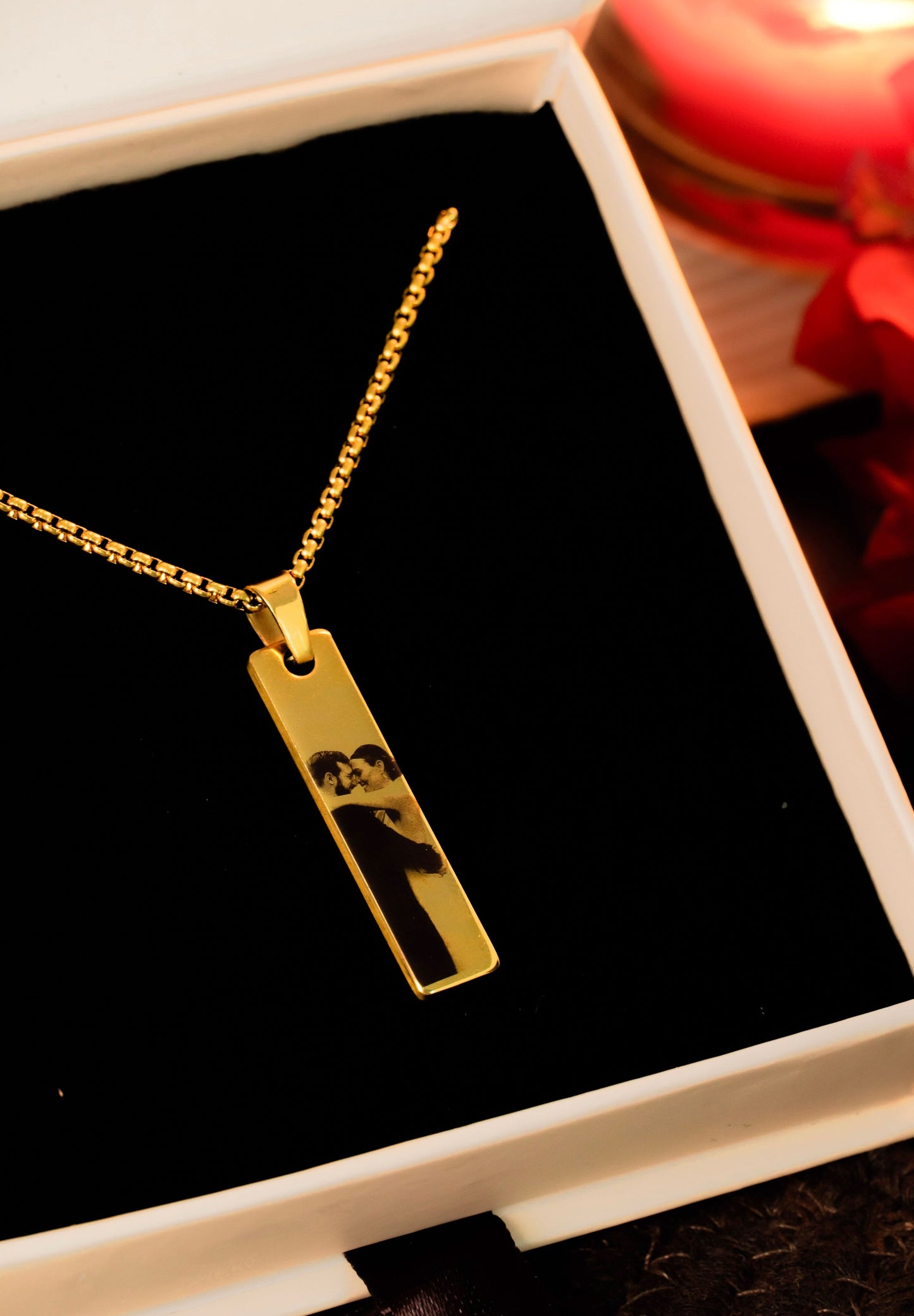 Couple Personalized Photo Necklace