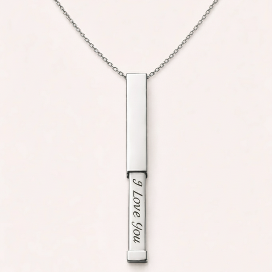I Love You Bar Necklace