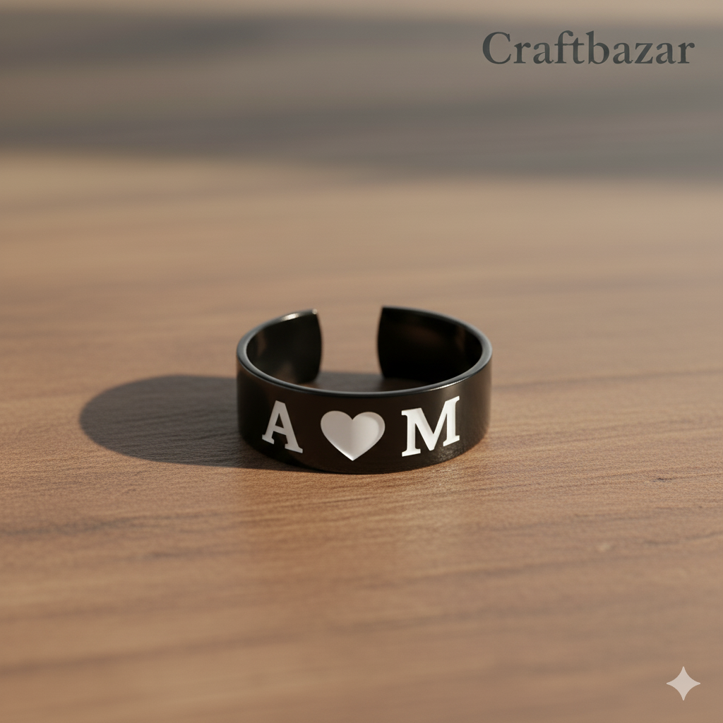 Craft Bazar Custom Text Ring