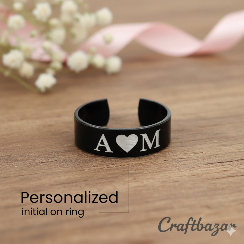 Craft Bazar Custom Text Ring