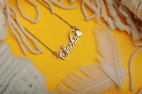 Heart Design Candlescript Customized Name Pendant