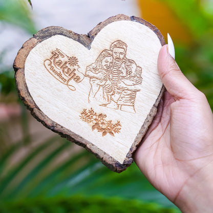 Heart Wooden Photo Frame