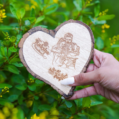 Heart Wooden Photo Frame