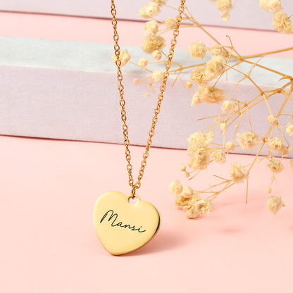 Personlized Heart Love Necklace