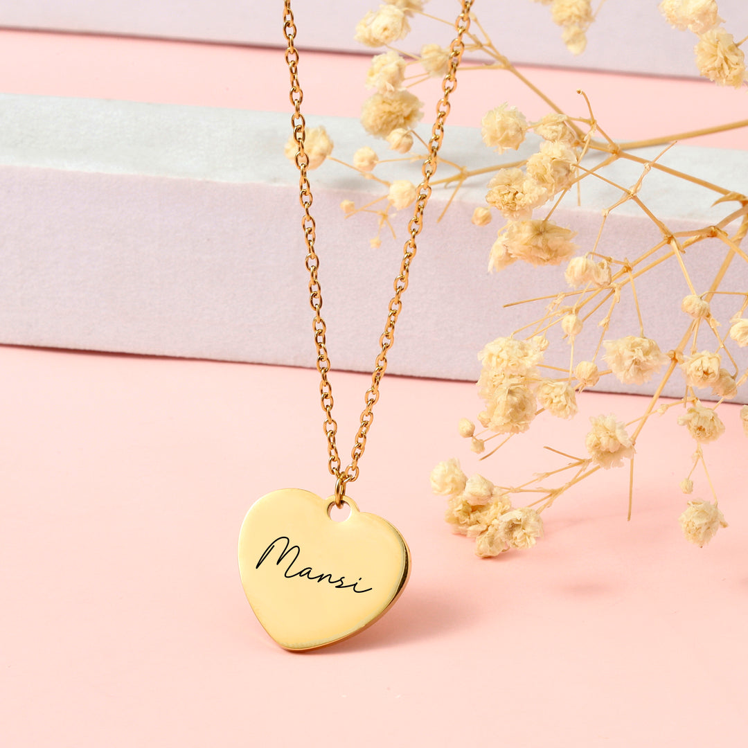 Personlized Heart Love Necklace