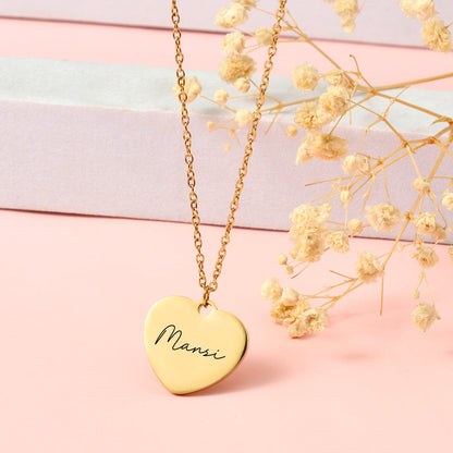 Personlized Heart Love Necklace