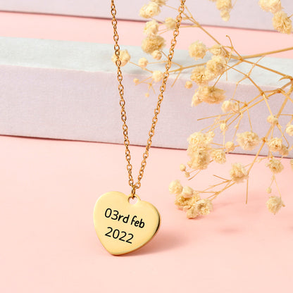 Personlized Heart Love Necklace