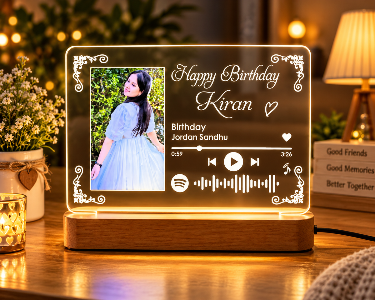 MelodyGlow™ – Personalized LED Music & Photo Frame 🎵