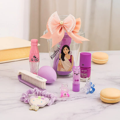 Personalized Makeup & Accessory Cup-Purple