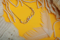 Wings Design Customized Name Pendant