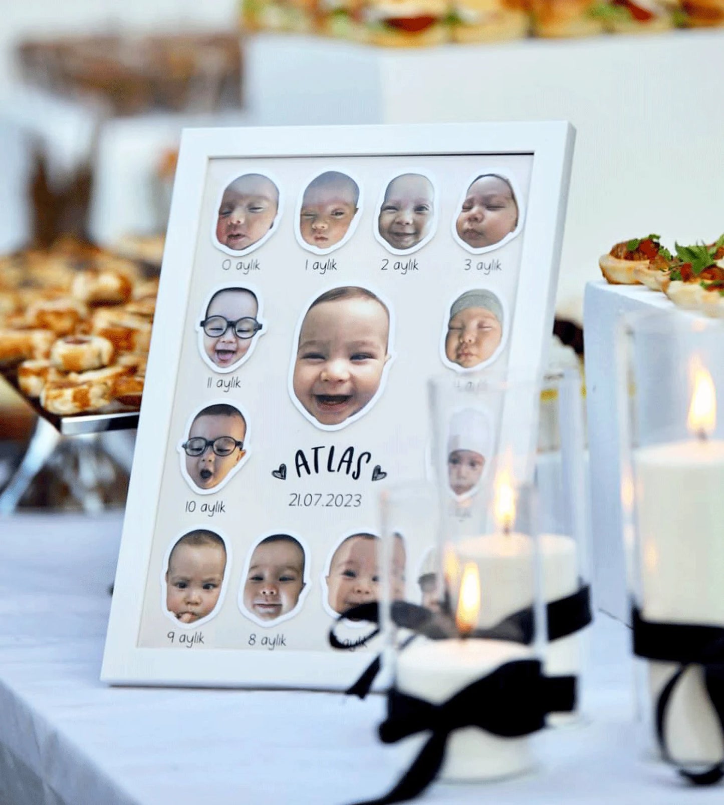 Baby Personlized 1 Milestone photo Frame