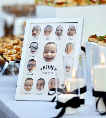 Baby Personlized 1 Milestone photo Frame