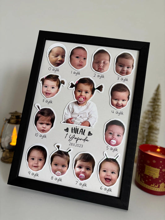 Baby Personlized 1 Milestone photo Frame