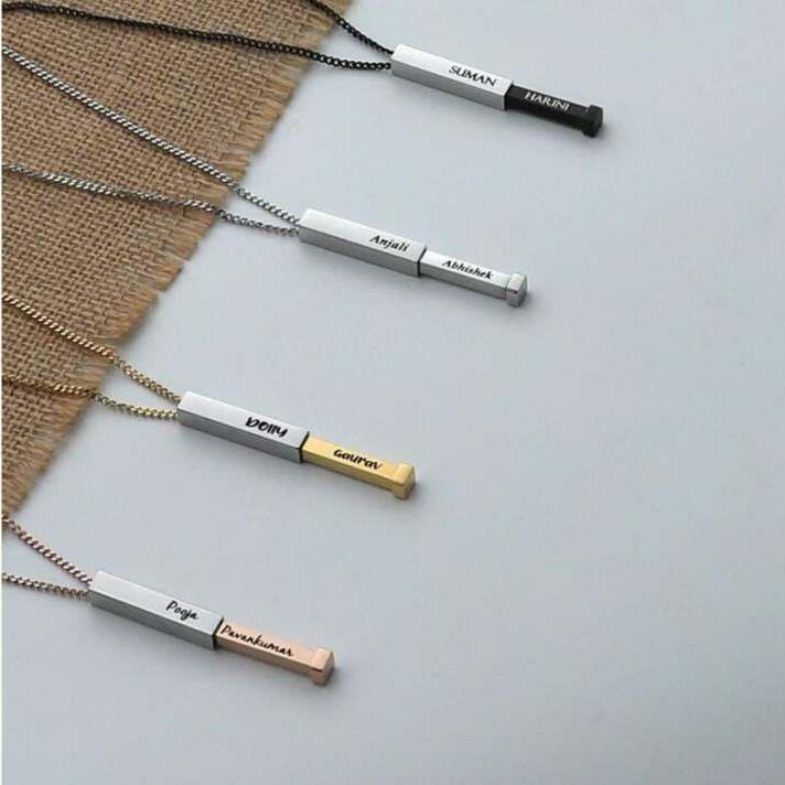 Craft Bazar Hidden Name Bar pendant